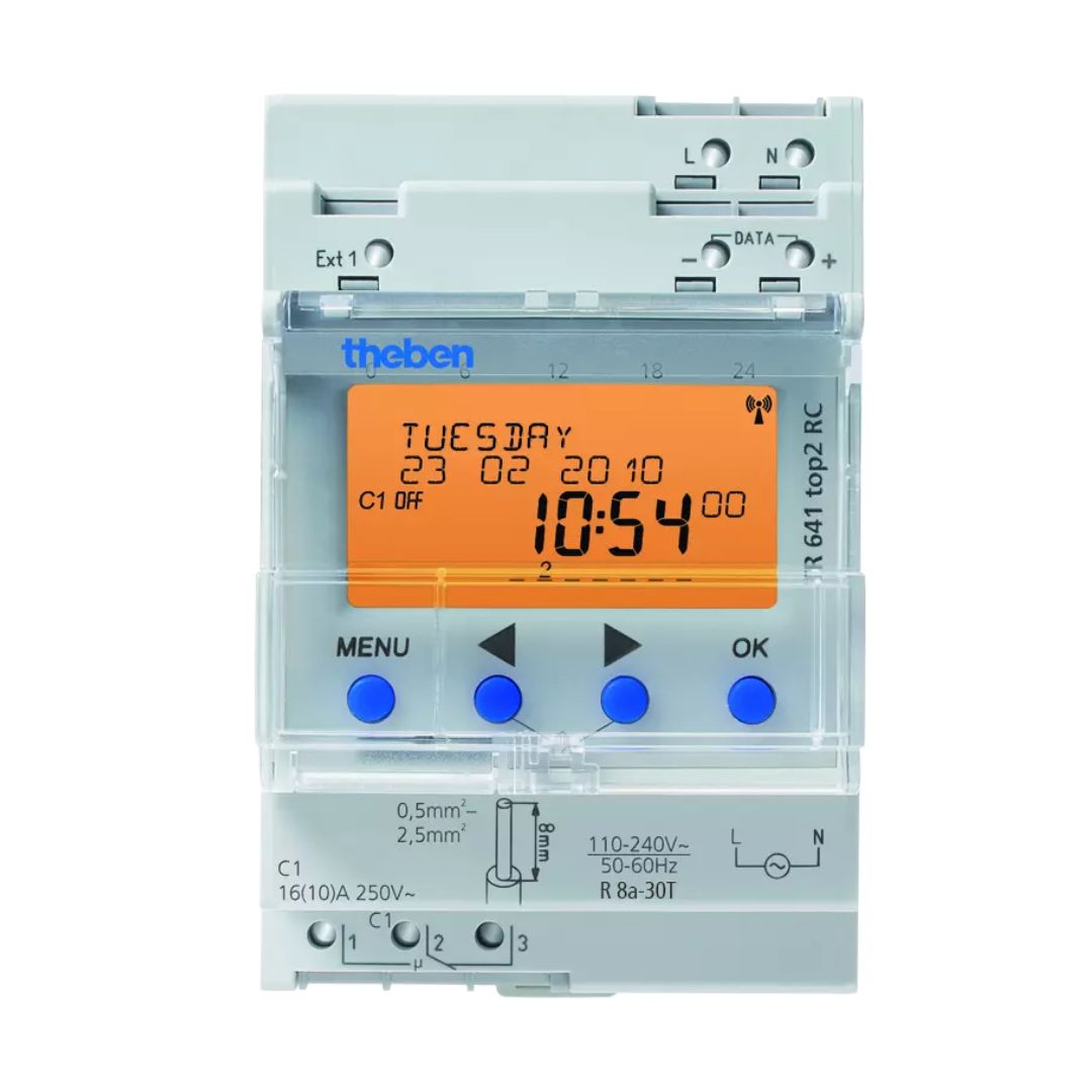 The Ben TR 641 Top 2 RC 24V Item, Digital Time Switch Theben (ดิจิตอลไทม์เมอร์) No.6414300