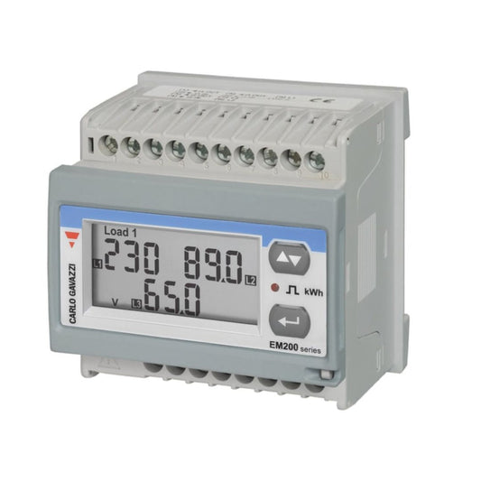 Carlo Gavazzi EM210  Energy Meter 3 Phase LCD  Code EM21072DAV53HOSPFBP