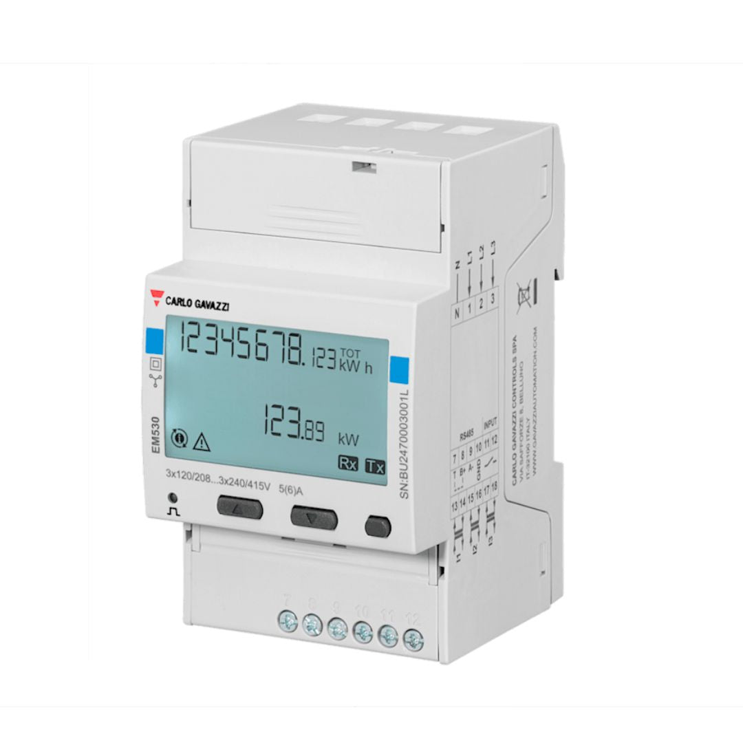 Carlo Gavazzi EM530  Energy Meter 3 Phase LCD Code EM530DINAV53XO1X