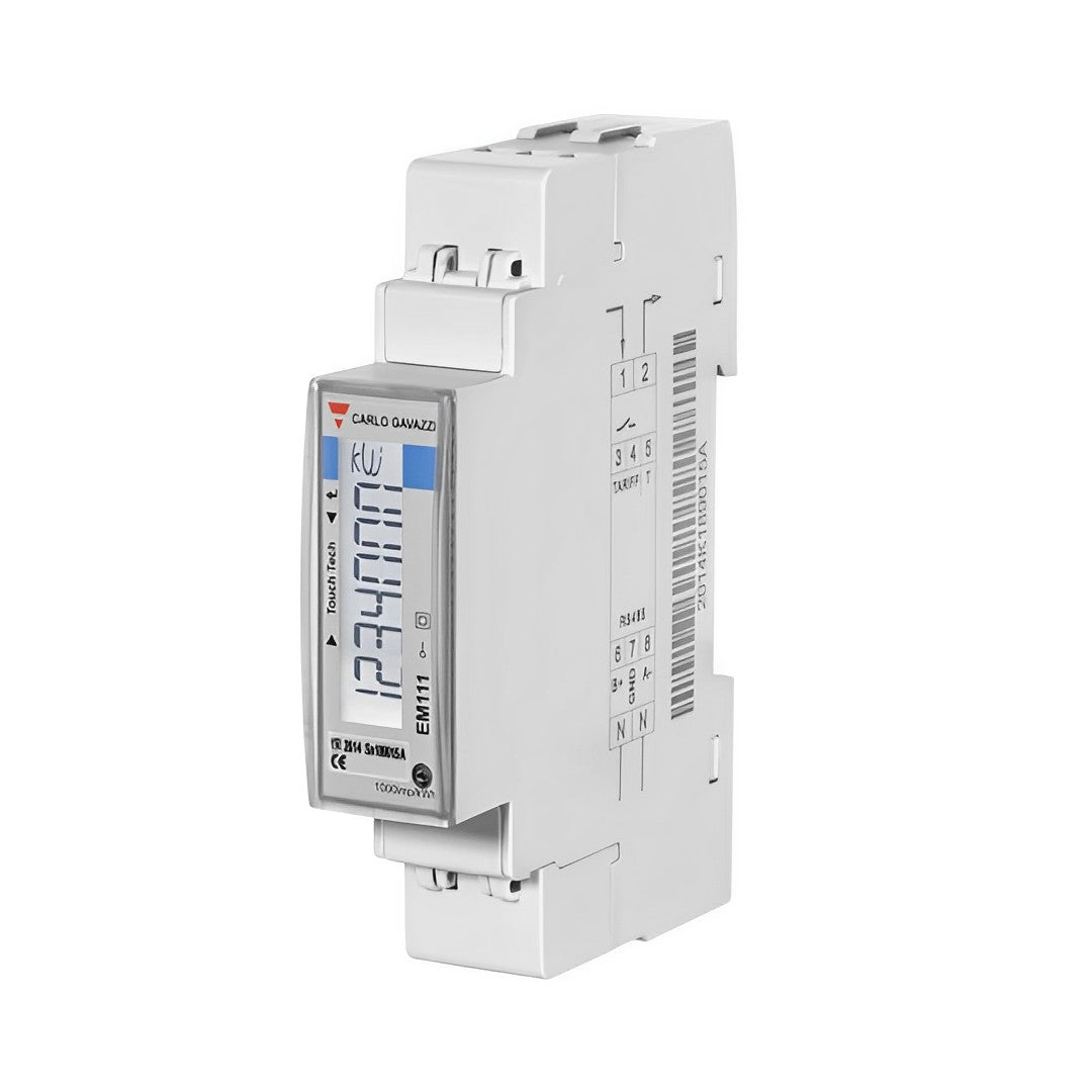 Carlo Gavazzi EM111  Energy Meter 1 Phase LCD  Code EM111DINAV81XO1X