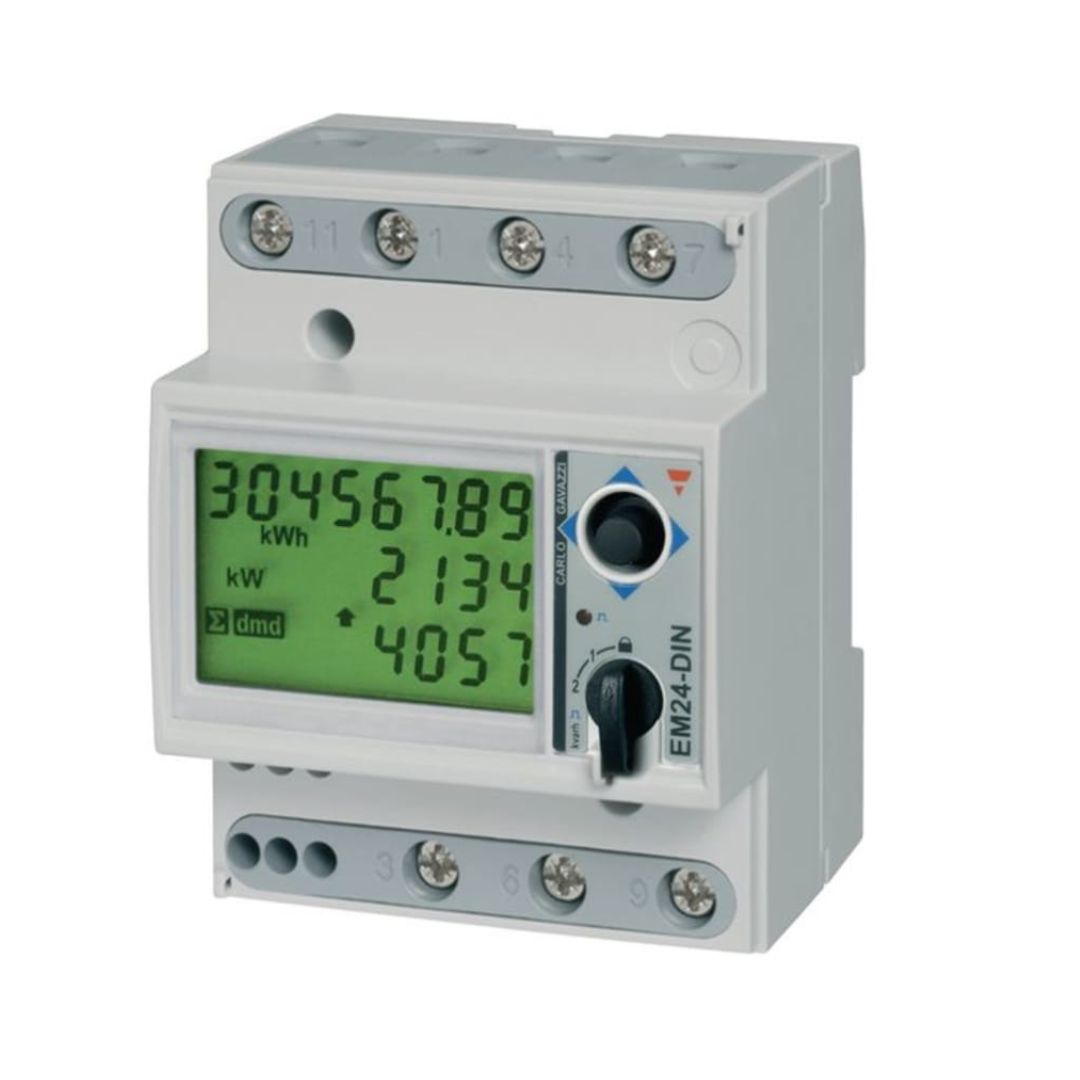 Carlo Gavazzi EM24  Energy Meter 3 Phase LCD  Code EM24DINAV93XISX