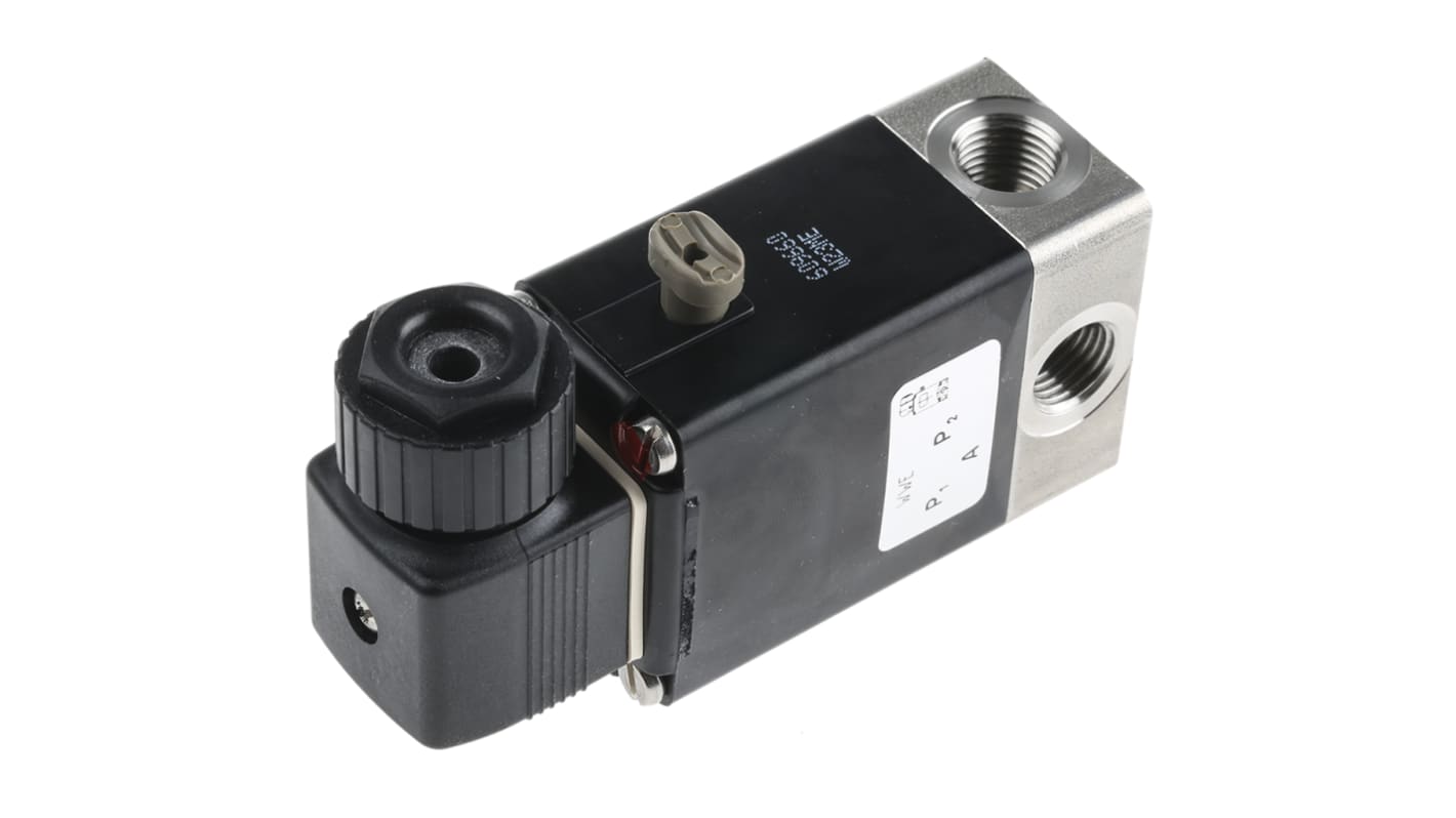 Burkert Solenoid Valve 021396, 3 port(s) , NO/NC, 230 V ac, 1/4inRS Stock No.:440-767หมายเลขชิ้นส่วนของผู้ผลิต / Mfr. Part No.:021396