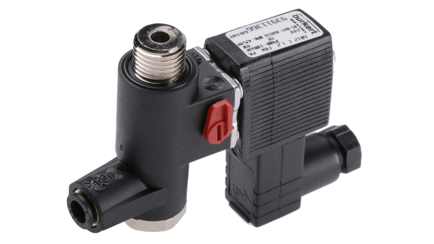 Burkert Solenoid Valve 425285, 3 port(s) , NC, 24 V dc, 1/4inRS Stock No.:468-116หมายเลขชิ้นส่วนของผู้ผลิต / Mfr. Part No.:425285