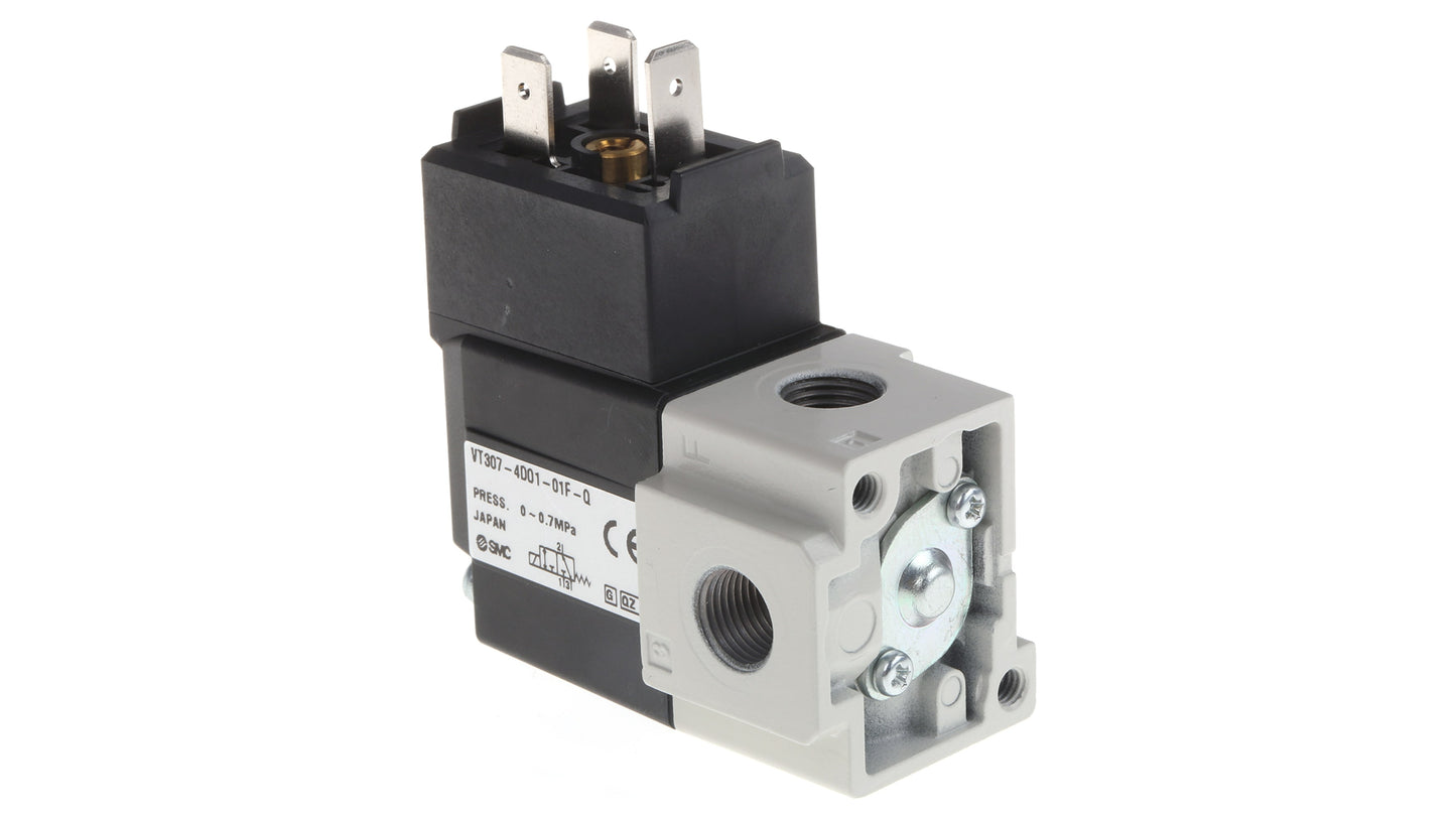 โซลินอยด์วาล์ว SMC 3/2 Solenoid G 1/8 VT307 Series 220V ac