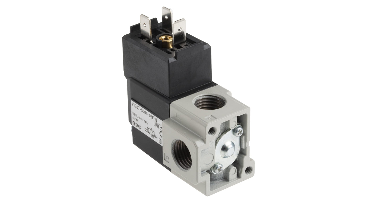 โซลินอยด์วาล์ว SMC 3/2 Solenoid G 1/4 VT307 Series 24V dc