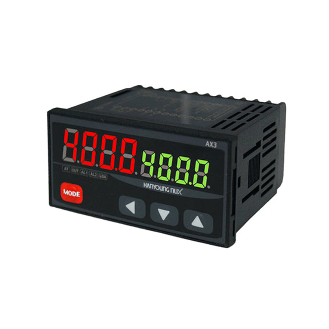 เครื่องควบคุมอุณหภูมิ Temp Controller Hanyoung AX3-3A ,4-20 mA Relay2 , 100-240 V ac 50/60 Hz