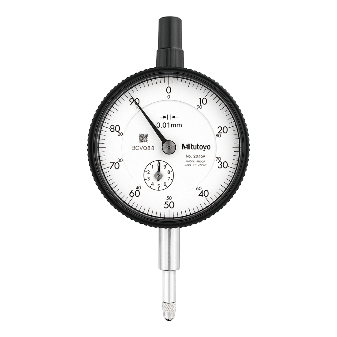 ไดอัลเกจ Mitutoyo Dial Gauge รุ่นมาตรฐาน การไล่ระดับ 0.01 มม. Code 2046A