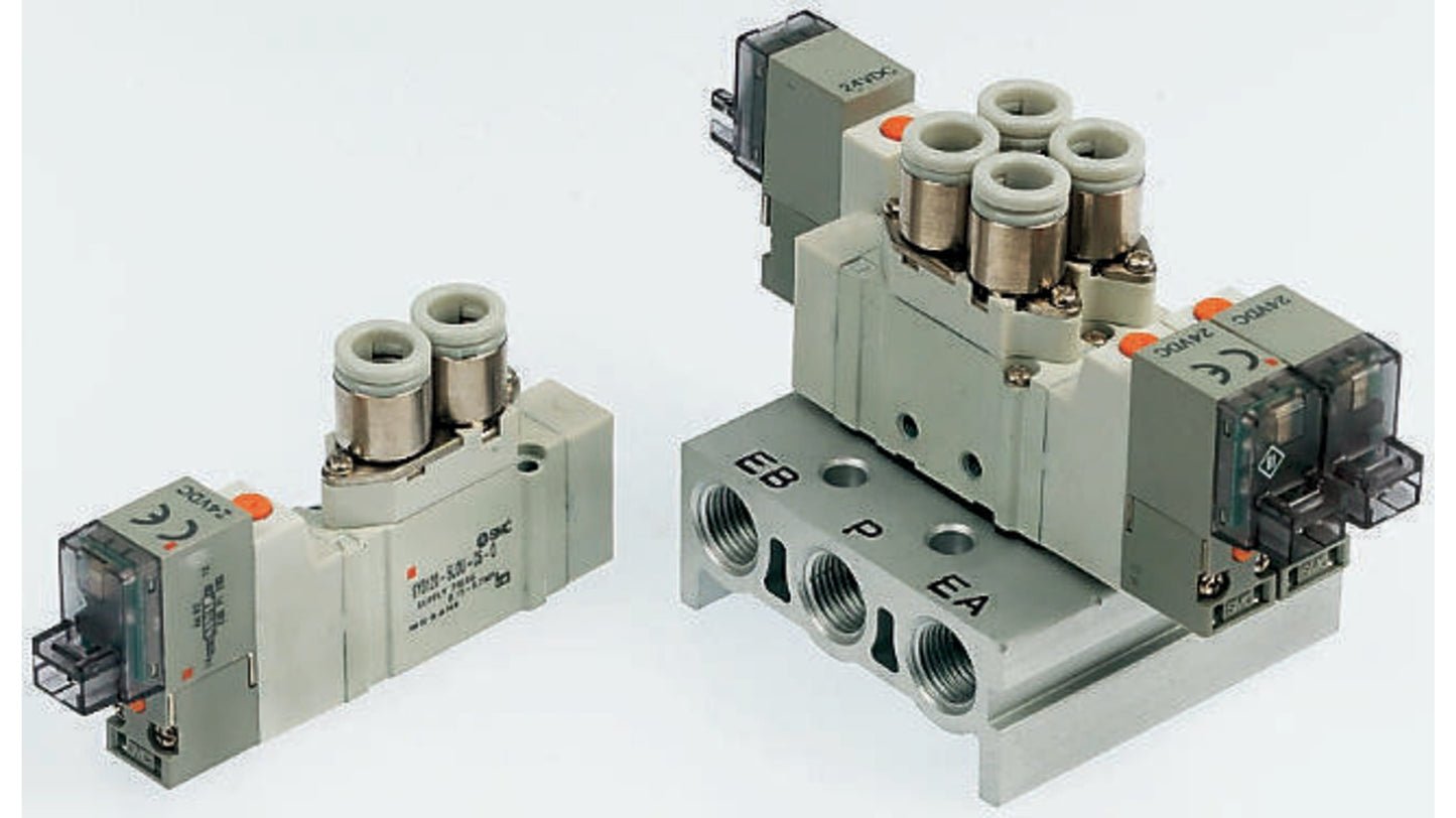 โซลินอยด์วาล์ว SMC 5/2 Pneumatic Control Valve - Solenoid/Pilot SY5000 Series 24V dc