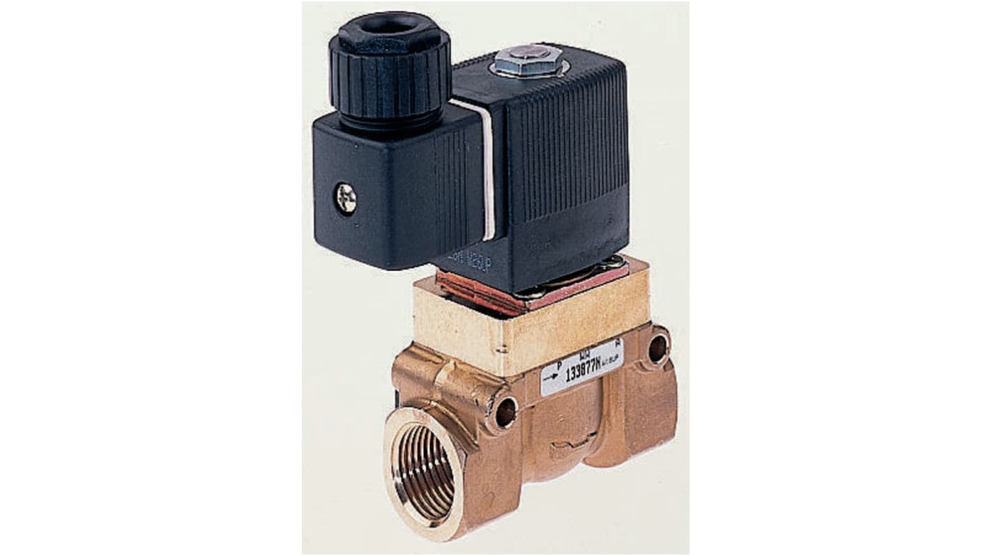 Burkert Solenoid Valve 134592, 2 port(s) , NC, 110 V ac, 1/2inRS Stock No.:313-2093หมายเลขชิ้นส่วนของผู้ผลิต / Mfr. Part No.:134592