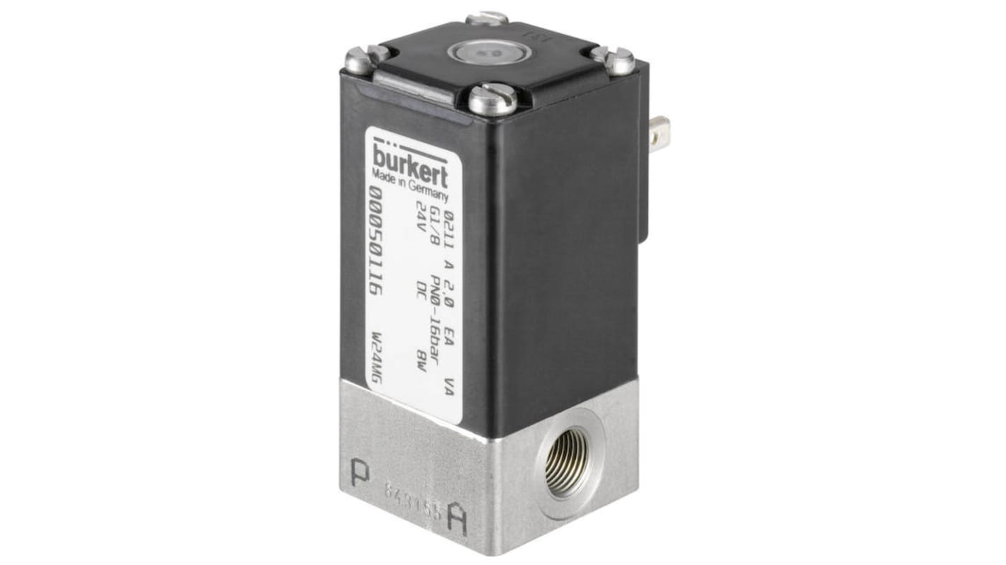 Burkert Solenoid Valve 143492, 2 port(s) , NO, 230 V ac, 1/4inRS Stock No.:337-5565หมายเลขชิ้นส่วนของผู้ผลิต / Mfr. Part No.:143492