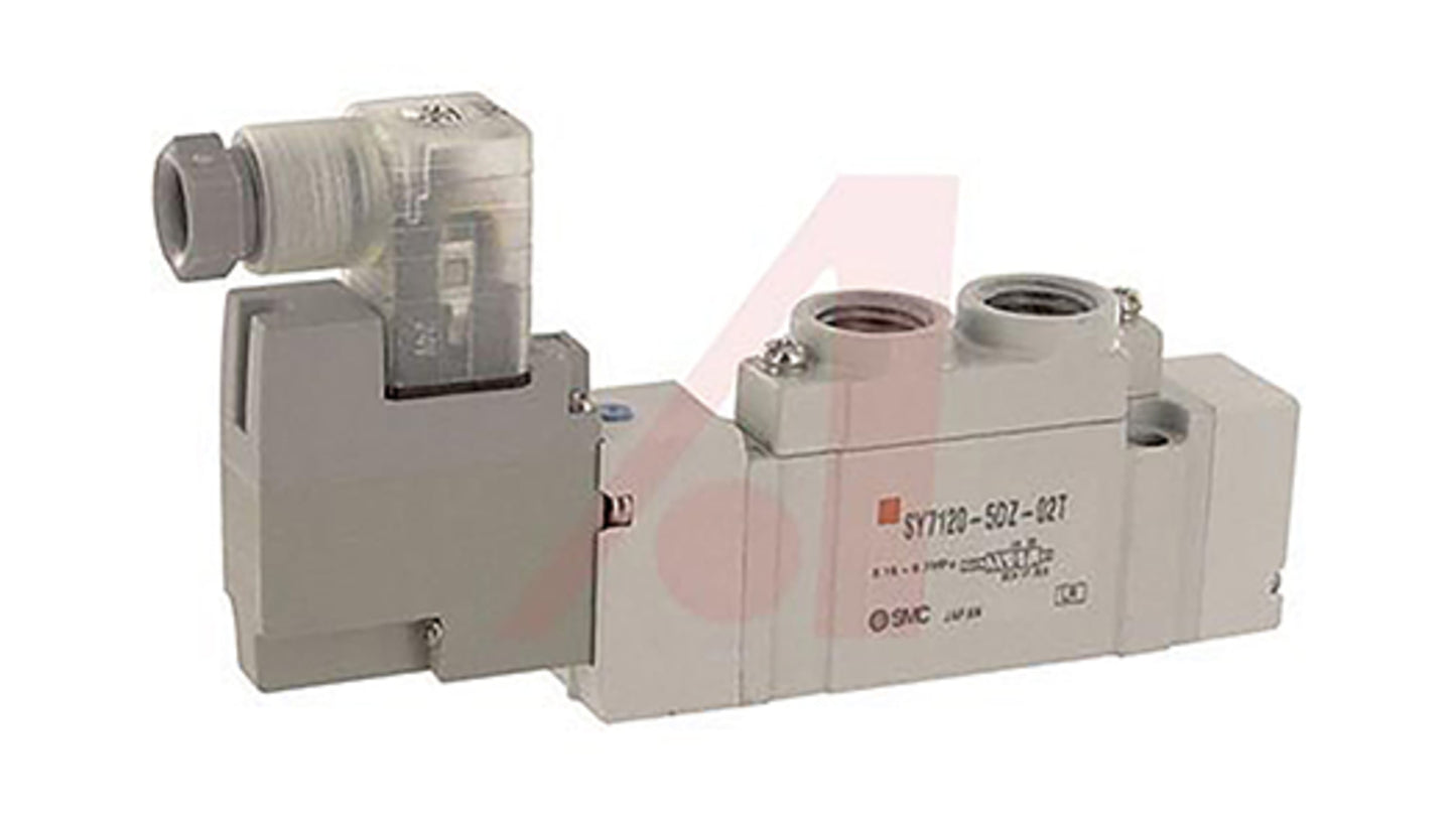 SY 7000 SMC 5/2 Pneumatic Solenoid/Pilot-Operated Control Valve - Solenoid/Pilot NPTF 1/4 โซลินอยด์วาล์ว 24V dc