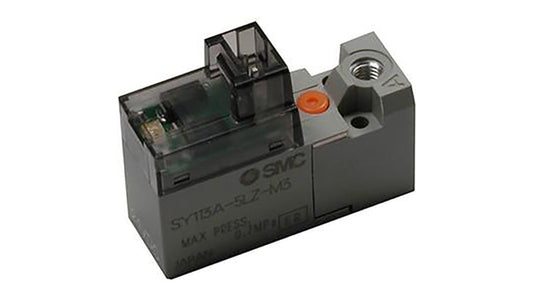 โซลินอยด์วาล์ว SMC 3/2 Solenoid/Spring Metric M3 SY100 Series 24V dc