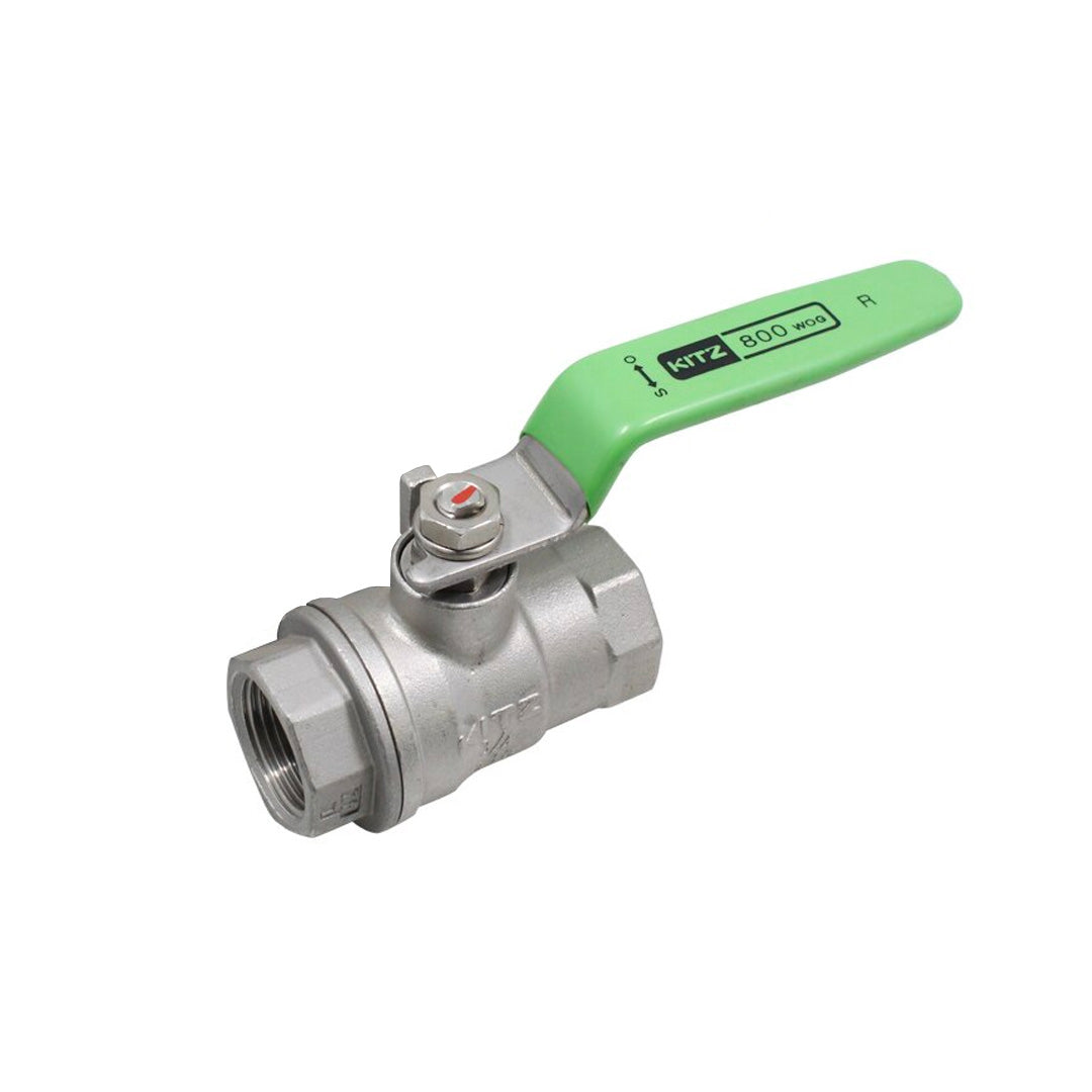 Ball Valve KITZ Stainless Steel 1/2 นิ้ว ( 15 มม. ) 800 Psi Model UTHM/AKUTHM