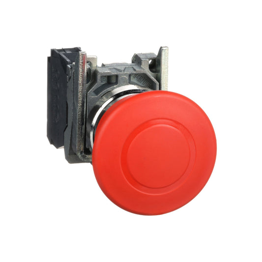 Push button switch Schneider XB4BT842 - สวิทช์ปุ่มกด สวิทช์หัวเห็ด (กดล็อคดึงกลับเพื่อคลาย)