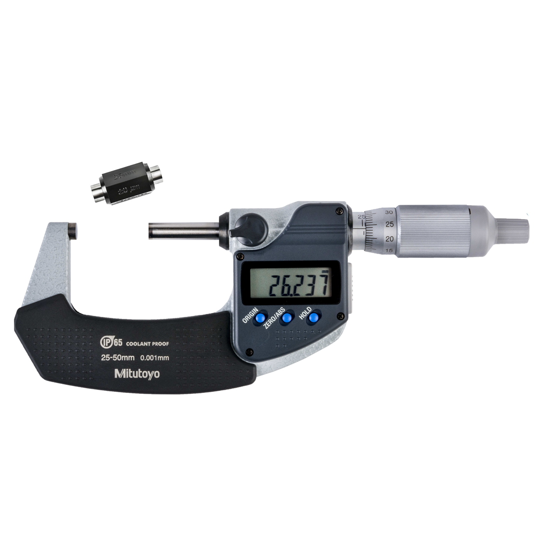 ไมโครมิเตอร์ Mitutoyo Series 293 Coolant Proof IP65 Micrometer, Metric with Ratchet ThimbleCode293-244-30