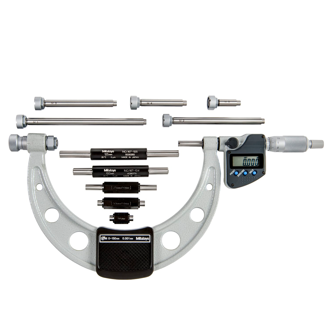 ไมโครมิเตอร์ Mitutoyo Series 340 Outside Micrometer with Interchangeable Anvils (Digimatic) Code 340-251-30