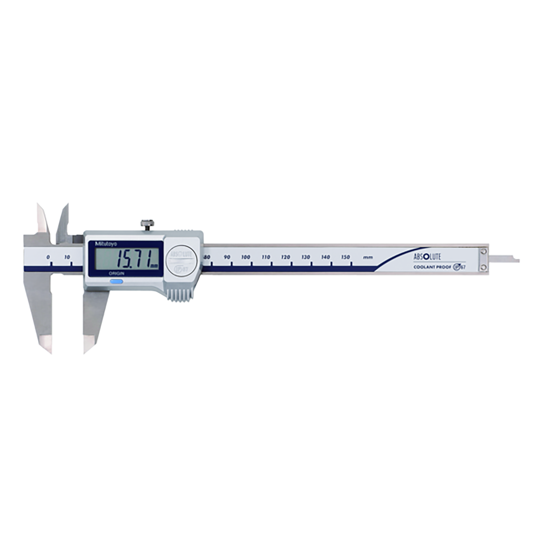 Mitutoyo Calipers  Digital ABS Caliper CoolantProof IP67 0-150 mm, Blade, w/o Data Output Code 500-706-20