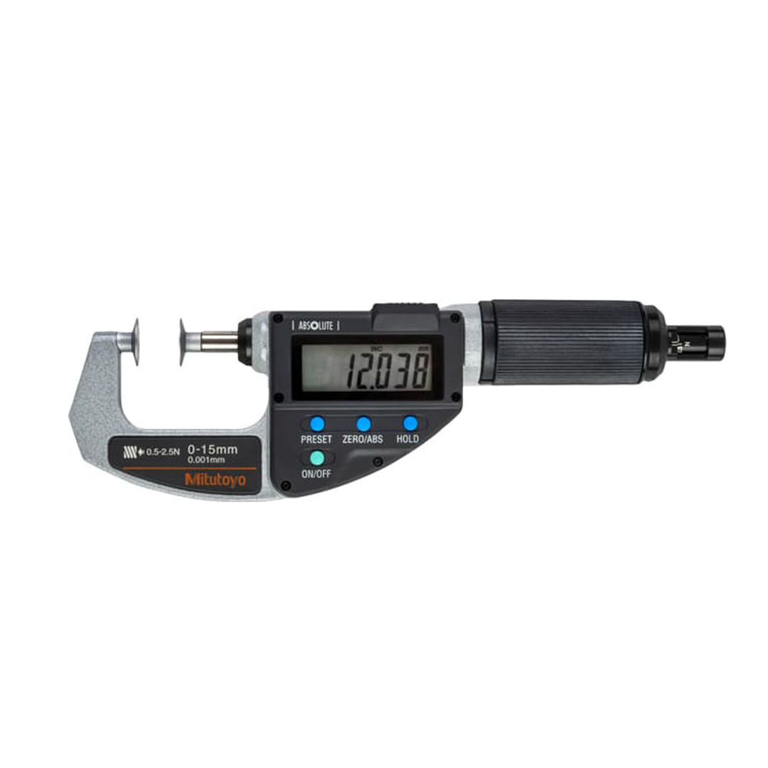 ไมโครมิเตอร์ Mitutoyo Series 227 Disc Micrometer Non-Rotating Spindle - Quickmike-Adjustable Code 227-223-20