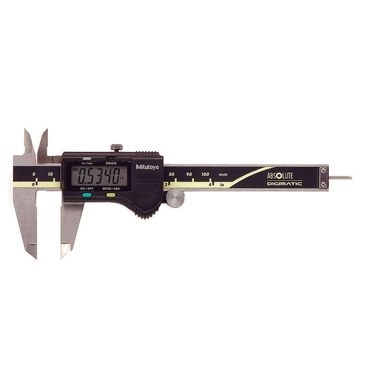 Mitutoyo Calipers Digital ABS AOS Caliper Inch/Metric, 0-4 Inch, Thumb R., w/o Output Code  500-195-30