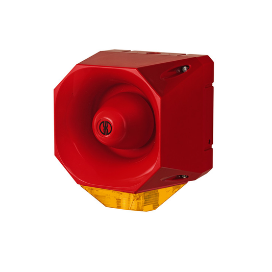 ไฟไซเรน LED 18-30VDC RD/YE ,สีเหลือง Flash/Sounder Werma 442.030.55