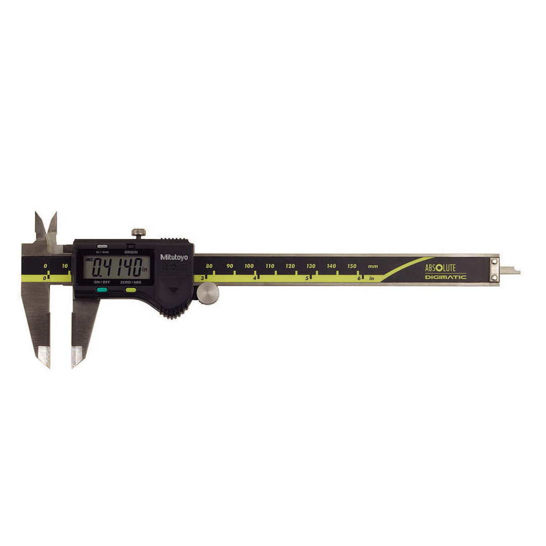 Mitutoyo Calipers Digital ABS AOS Caliper, ID/OD Carb. Ja. Inch/Metric, 0-6 Inch, Thumb R., w/o Output Code 500-160-30