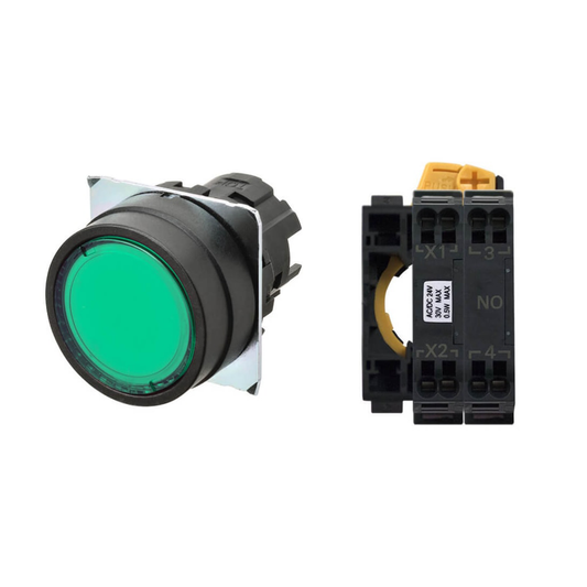 Omron Illuminated Push Button Switch A22NL-BNM-TGA-P100-GC