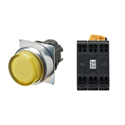 Omron Illuminated Push Button Switch A22NL-RNM-TYA-P101-YC