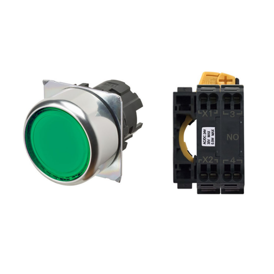 Omron Illuminated Push Button Switch A22NL-RNA-TGA-P101-GC