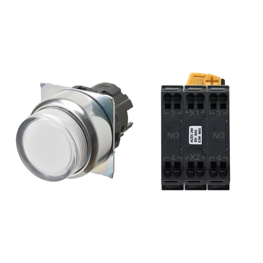 Omron Illuminated Push Button Switch A22NL-RNA-TWA-P101-WC