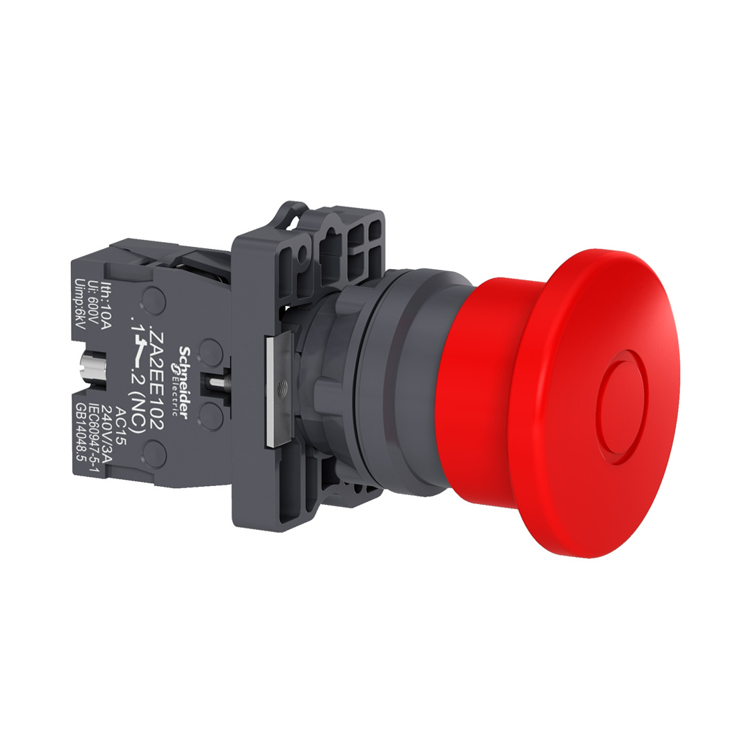 Push button switch Schneider XA2 (สวิตซ์ดอกเห็ด-กดล็อค
หมุนเด้งกลับ)