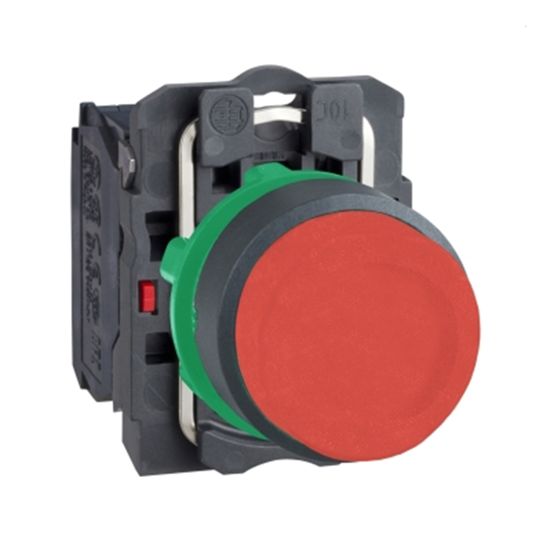 Push button switch Schneider XB5AL42 - สวิทช์ปุ่มกด (หัวนูน-กดเด้งกลับ)