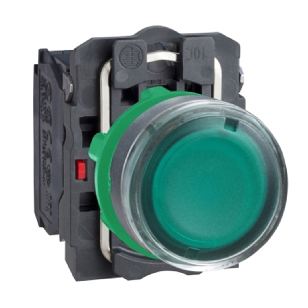 Push button switch Schneider XB5 - สวิทช์ปุ่มกด (สวิทช์กดเด้ง - หัวเรียบ) 24V