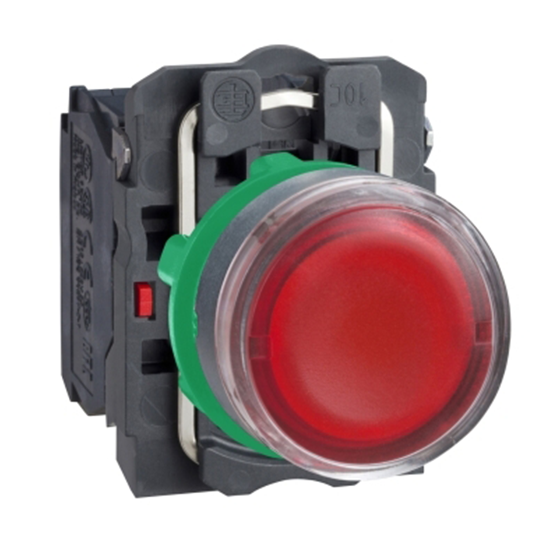 Push button switch Schneider XB5 - สวิทช์ปุ่มกด (สวิทช์กดเด้ง - หัวเรียบ) 24V