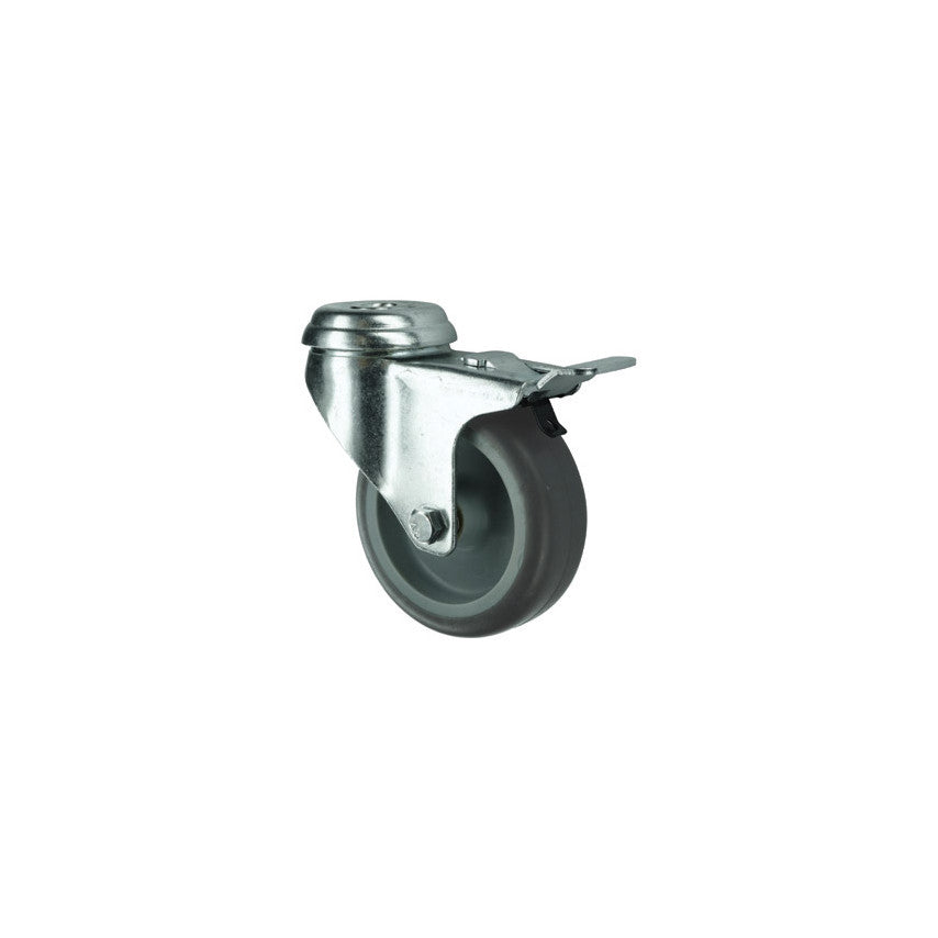 ล้อยางBRAKED SWIVEL BOLT HOLE 50 มิล ATLAS WORKHOLDERS