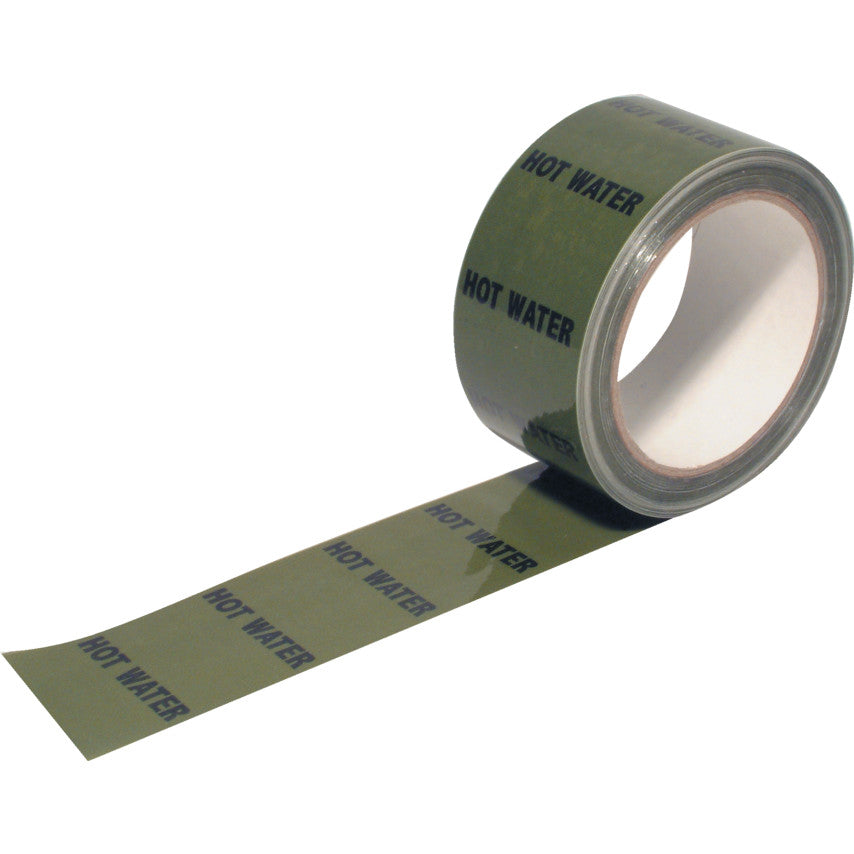 50mmx33M HOT WATER PIPELINE IDENTIFICATION TAPE