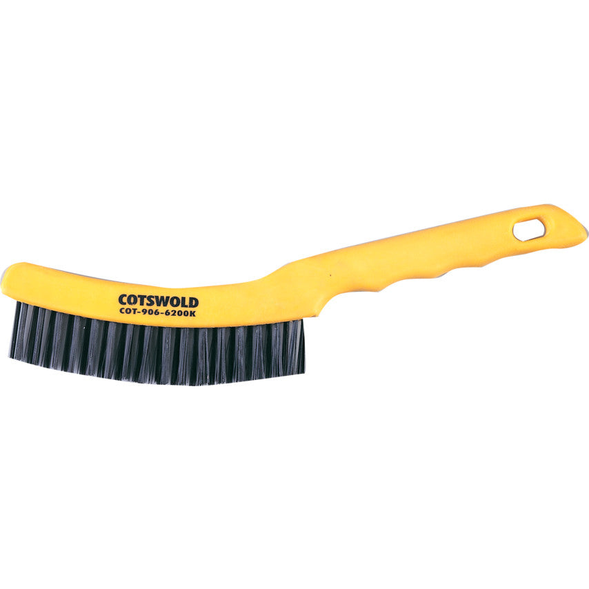 2-ROW PLASTIC HANDLE WIRE SCRATCHBRUSH