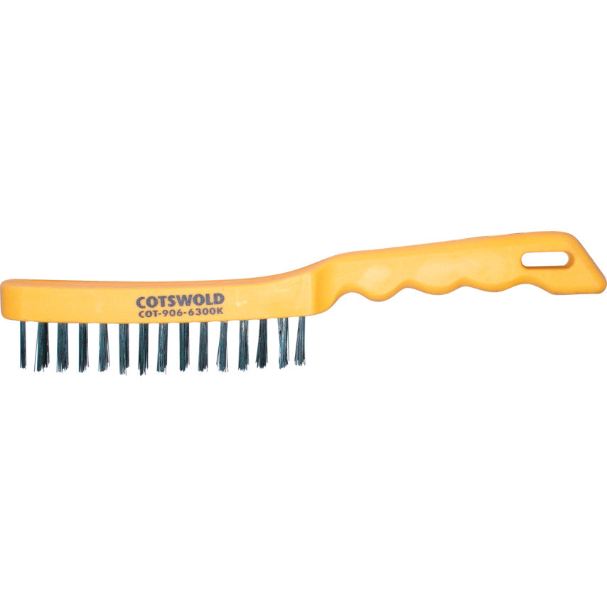 3-ROW PLASTIC HANDLE WIRESCRATCH BRUSH