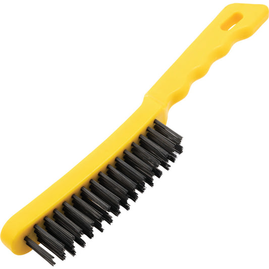 4-ROW PLASTIC HANDLE WIRE SCRATCHBRUSH