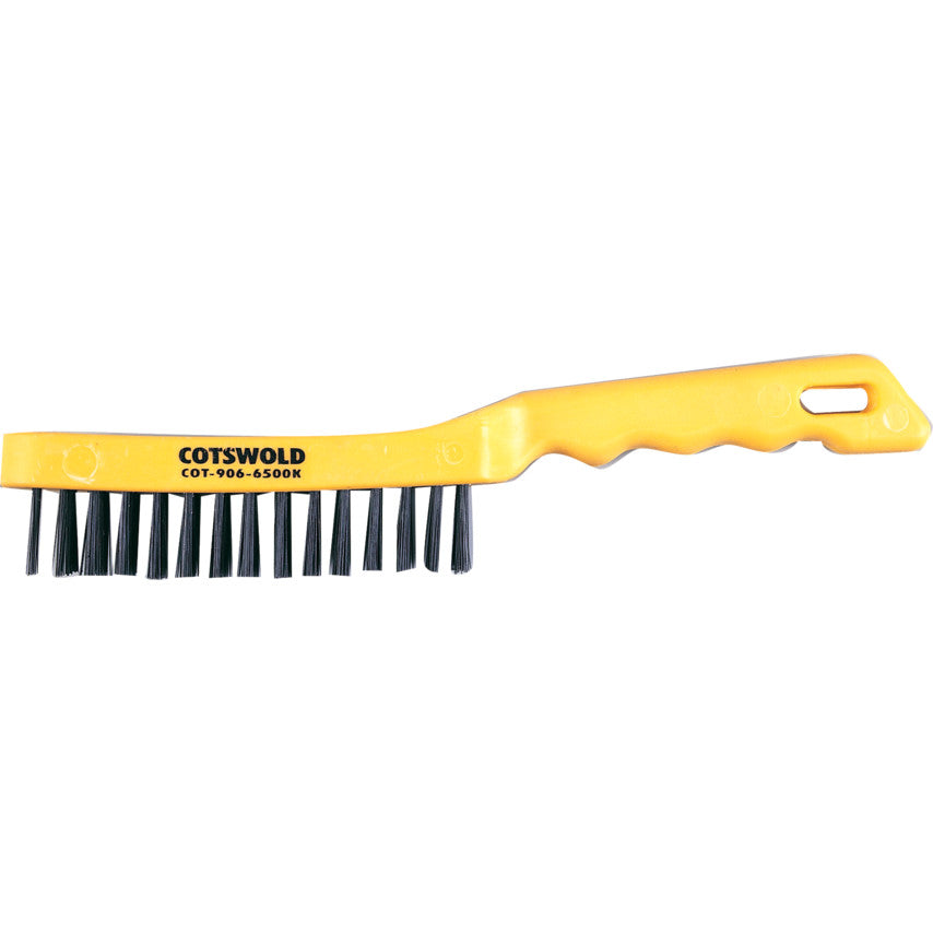 5-ROW PLASTIC HANDLE WIRE SCRATCHBRUSH