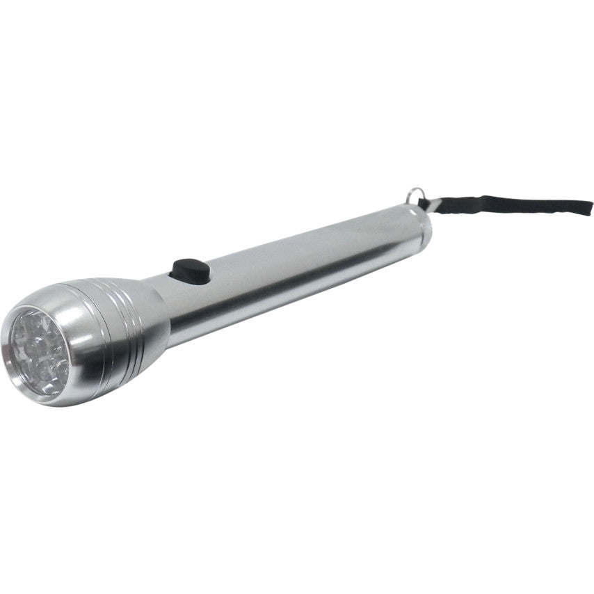 6 LED SUPER BRIGHT ALU CASING TORCH REQUIRES 2xAA