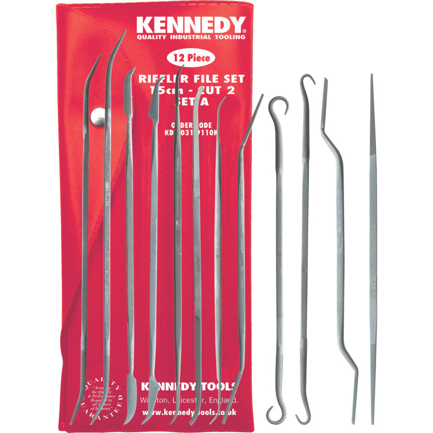 SET-A 15CM CUT 2 RIFFLERFILE SET 12PC