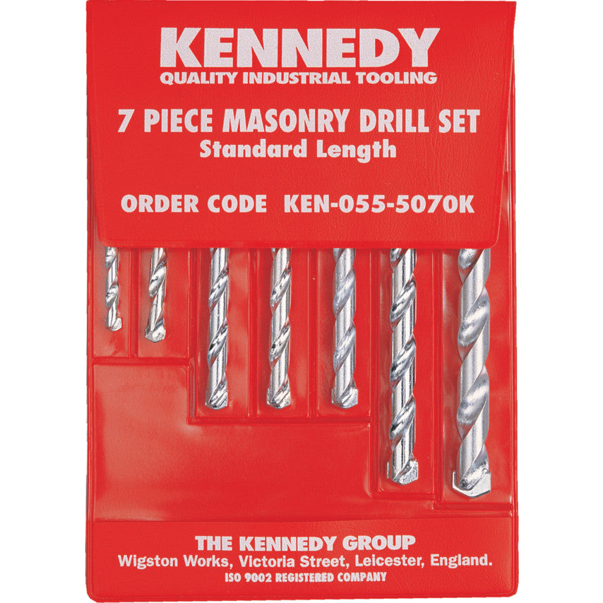 ดอกสว่านเจาะปูน No.6-20 7PCE MASONRY DRILL SET รหัส KEN0555070K