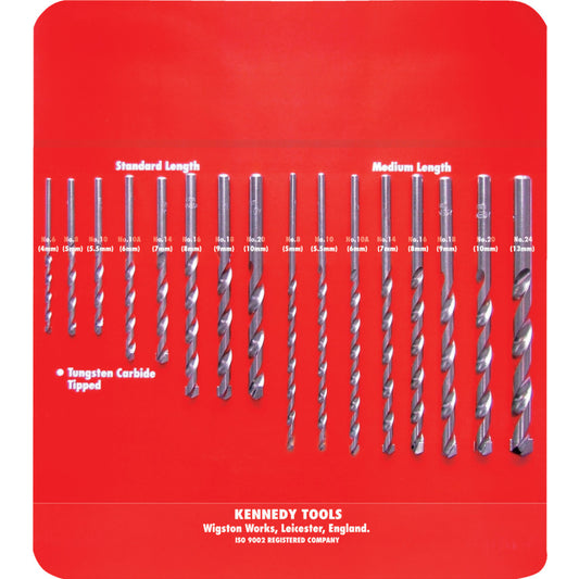 ดอกสว่านเจาะปูน No.6-24 16PCE MASONRY DRILL SET รหัส KEN0555320K