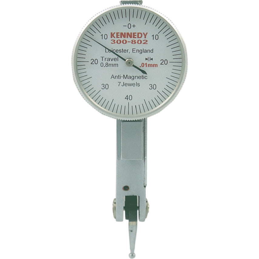 LEVER DIAL GAUGE 0.8x0.01 มิล x0-40-0 JEWELLED