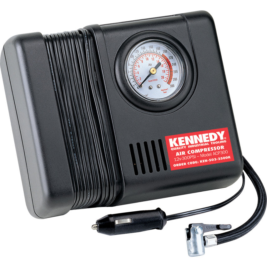 MINI AIR COMPRESSOR 300PSI C/WPRESSURE GAUGE