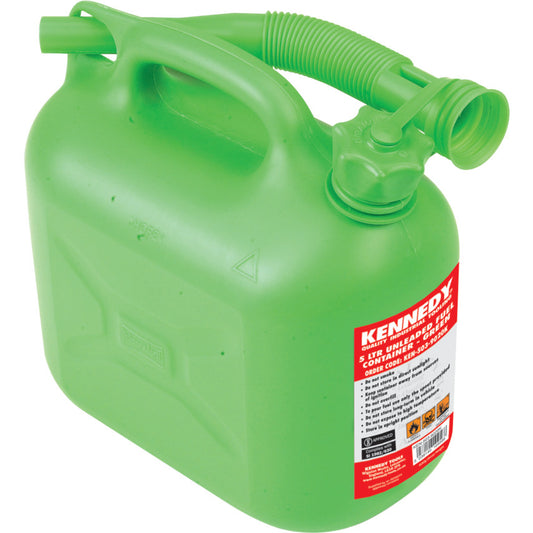 5LTR UNLEADED FUEL CONTAINER -GREEN