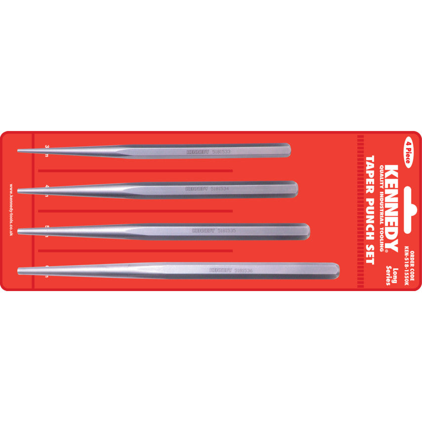 LONG TAPER PUNCH SET (4-PCE)