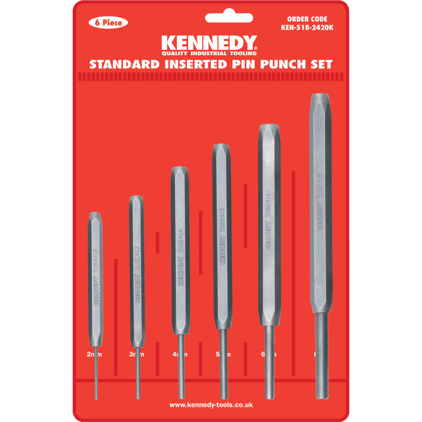 STANDARD INSERTED PIN PUNCHES6-PCE SET