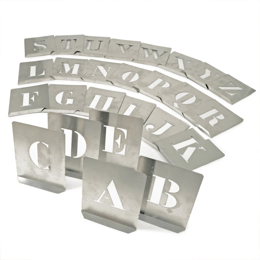 60mm (SET OF 26) STEEL STENCILLETTERS