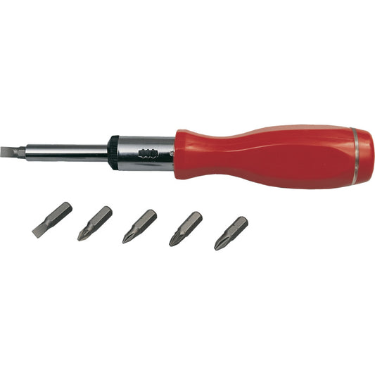 1/4" HEX BIT RATCHET DRIVER SETC/W 6 BITS